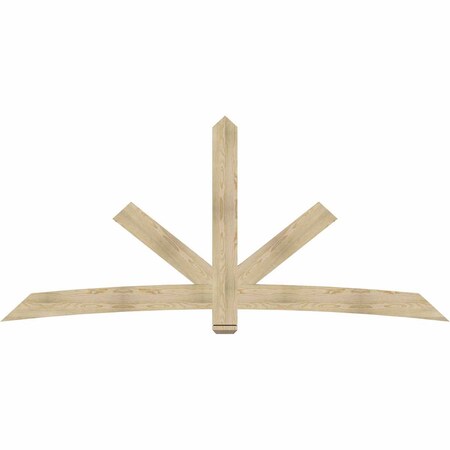 Ekena Millwork Alberta Rough Sawn Timber Gable Bracket, Douglas Fir, 108"W x 49"H x 2"D x 6"F, 11/12 Pitch GBW108X49X0206ALB00RDF